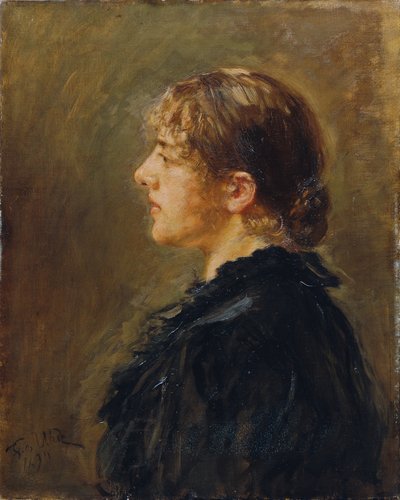 la hija del artista de Fritz von Uhde