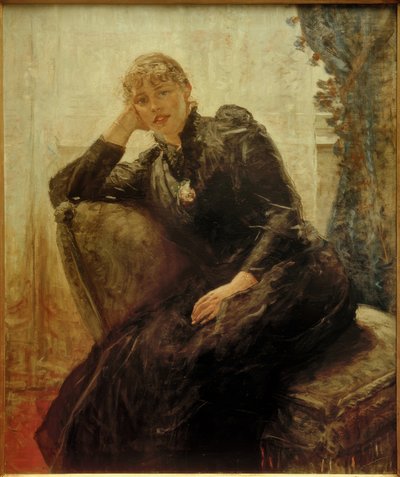 Retrato de dama (Retrato de Therese Karl) de Fritz von Uhde