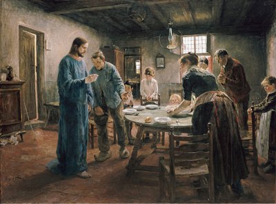 Oración antes de la comida de Fritz von Uhde