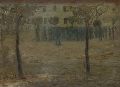 Soy Kasernenhof de Fritz von Uhde