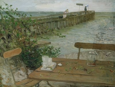 Embarcadero en el lago Starnberg de Fritz von Uhde