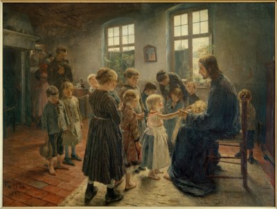 Dejad que los niños vengan a mí de Fritz von Uhde