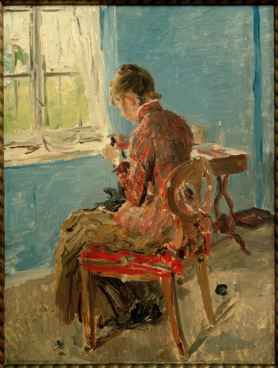 Costurera en la ventana de Fritz von Uhde