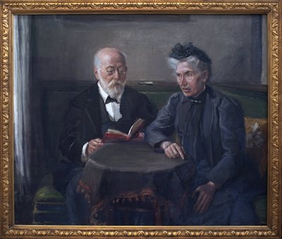 Senador Gustav Hertz y su esposa de Fritz von Uhde
