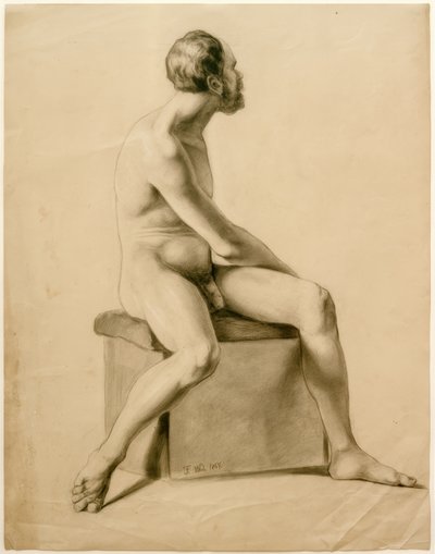 Desnudo masculino sentado de Fritz von Uhde