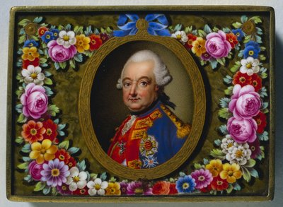 Caja de rapé con retrato de Carlos I, duque de Brunswick de Fürstenberg Porcelain Factory