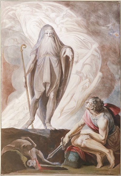 Tiresias predice el futuro a Odiseo, 1780-1783 de Füssli