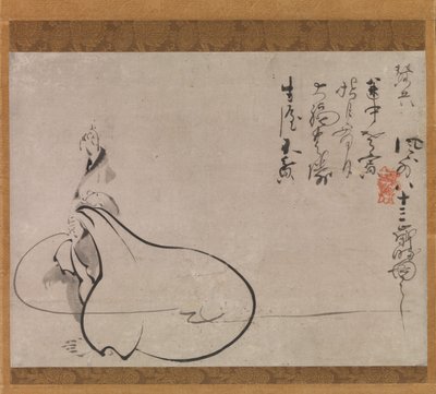 Hotei señalando la luna de Fugai Ekun