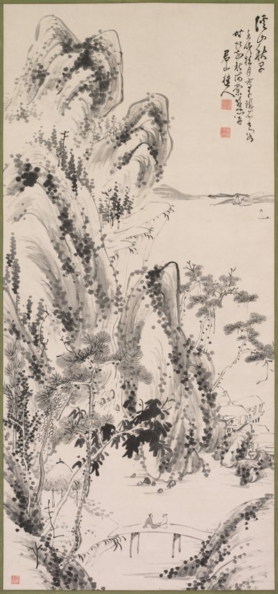 Landscape with Figures de Fujimoto Tesseki