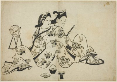 De espaldas, de una serie de 12 grabados de Furuyama Moroshige