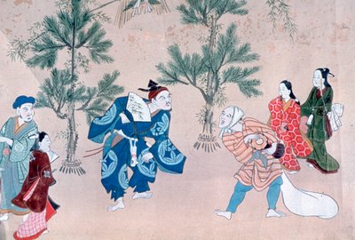 Eventos del año en el mundo flotante, 1695-1700 de Furuyama Moroshige
