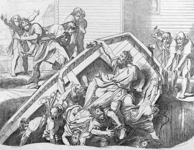La venganza de Olga contra los Drevlians, antes de 1839 de Fyodor Antonovich Bruni
