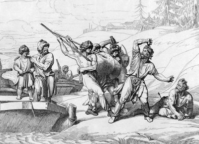 La muerte de Askold y Dir, antes de 1839 de Fyodor Antonovich Bruni