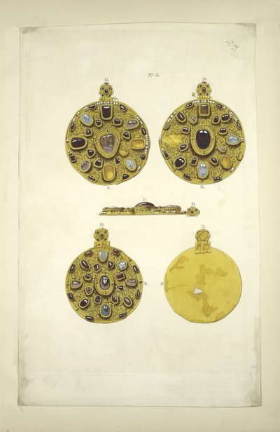 Joyería rusa antes de la invasión mongola. De las Antigüedades del Estado Ruso de Fyodor Grigoryevich Solntsev