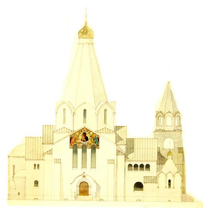 Diseño para la iglesia de Balakovo de Fyodor Shekhtel