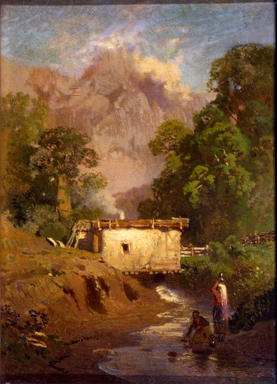 Paisaje de Crimea, pintura rusa del siglo XIX de Fyodor Vasil
