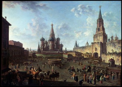 La Plaza Roja en Moscú, 1801 de Fyodor Yakovlevich Alexeev
