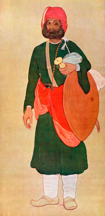 El guerrero Rajput del Grupo de Guerra de Fyzee Rahamin