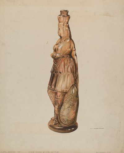 Botella de amargos de doncella india de G.A. Spangenberg