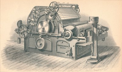 Máquina de cardado auto-desprendible, por Dobson y Barlow Bolton, 1874 de GB Smith