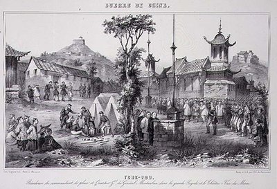 Cuarteles del General Montauban en la Gran Pagoda de Tche Fou, de 