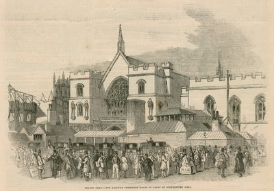 Palace Yard, las salas del comité ferroviario frente al Westminster Hall de G.F. Sargent