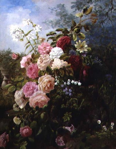 Naturaleza muerta con rosas de G.R. Barr