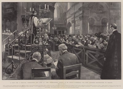 Un ayuno para un festival, Día de la Coronación, 26 de junio, el servicio de intercesión en la Catedral de San Pablo por la restauración de la salud del Rey Eduardo de G.S. Amato