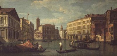 El Gran Canal, Venecia, con el Palazzo Mocenigo, Palazzo Balbi, Santa Maria Gloriosa dei Frari y Campo S.Toma de G. (Follower of A. Canaletto) Canaletto