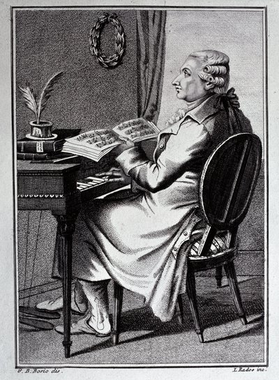 Retrato de Antonio Sacchini (dibujo) de G. B. Bosio