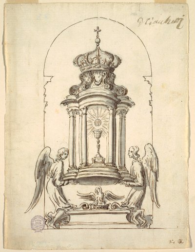 Diseño para una puerta de tabernáculo a ser ejecutada en bronce de G B C