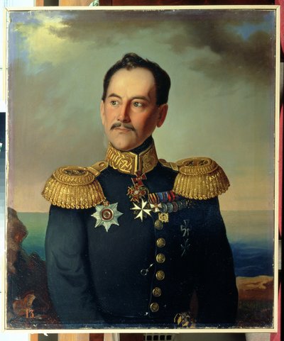 Retrato del vicealmirante Nikolai Rimsky-Korsakov (1793-1848) de G. Botmann