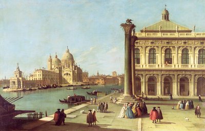 Entrada al Gran Canal, Venecia, con la Piazzetta y la Iglesia de Santa Maria della Salute de G. Canaletto