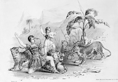 Isaac Van Amburgh domando un león de G. E. Madeley