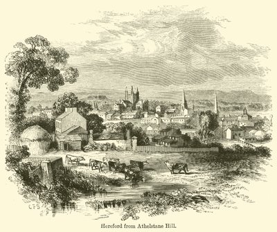 Hereford desde Athelstane Hill de G. F. Sargent