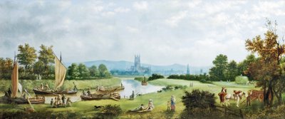 Verano glorioso, Gloucester desde el noroeste, 1879 de G. F. Walton