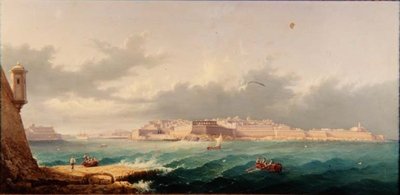Valetta y el Gran Puerto desde el Punto Ricasoli de G. Gianni