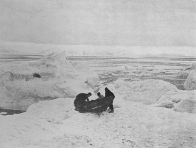 Lanzamiento del Pram, c1911, 1913 de G. Murray Levick