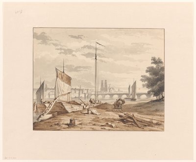 Vista de Orleans desde el otro lado del río Loira de G. Veldhuyzen
