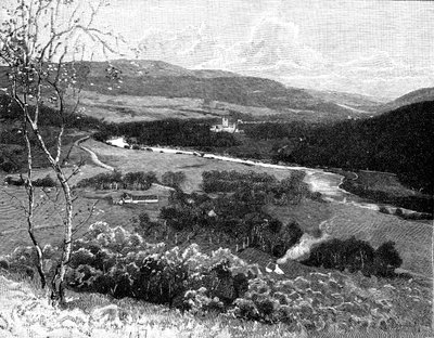 Castillo de Balmoral desde Craig Nordie, Escocia, 1900 de G. W. Wilson and Company
