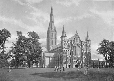 Catedral de Salisbury: Fachada Oeste, c. 1896 de G. W. Wilson and Company