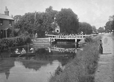 Sonning Lock: En el Támesis, c1896 de G. W. Wilson and Company