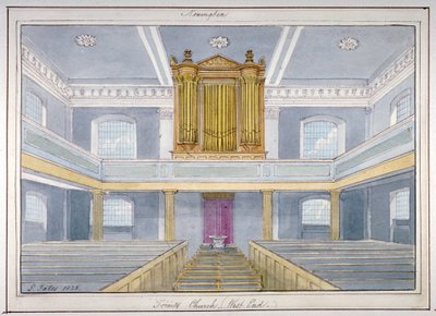 Interior de la Iglesia de la Santísima Trinidad, Newington, Southwark, Londres, 1826 de G Yates