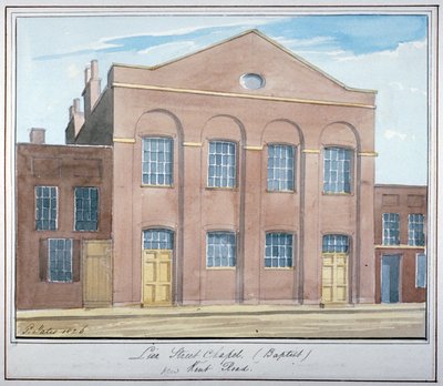 Capilla Bautista de Lion Street, cerca de New Kent Road, Southwark, Londres, 1826 de G Yates