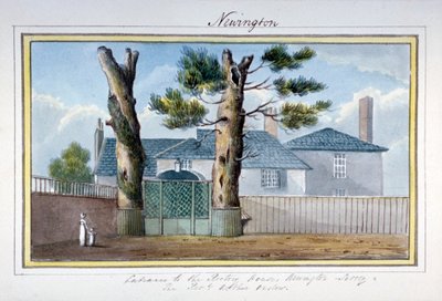 Casa del rector en Newington Butts, Southwark, Londres, c. 1825 de G Yates