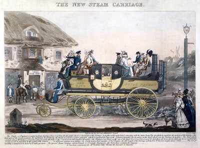 El nuevo carruaje de vapor, grabado por Henry Pyall (1795-1833) 1827 de G. after Morton