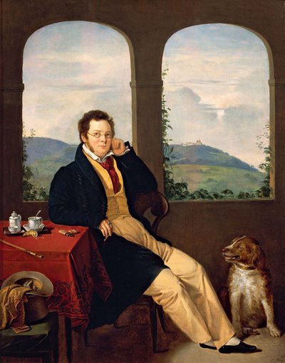 Retrato de Franz Schubert 1797-1828, 1827 de Gabor Melegh