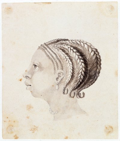 Cabeza de mujer de África occidental, c.1775 (acuarela) de Gabriel Bray
