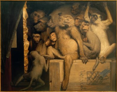 Monos como críticos de arte de Gabriel Cornelius Ritter von Max
