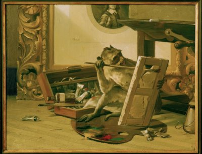 Crítico, pintura de Gabriel von Max de Gabriel Cornelius Ritter von Max